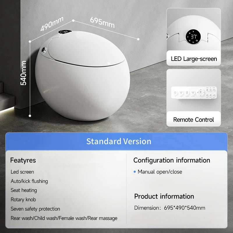 Innovative Smart Toilet with Stylish Advanced Seat Heating Function Unique User-Friendly Guaranteed Quality Floor Mounted Bowl