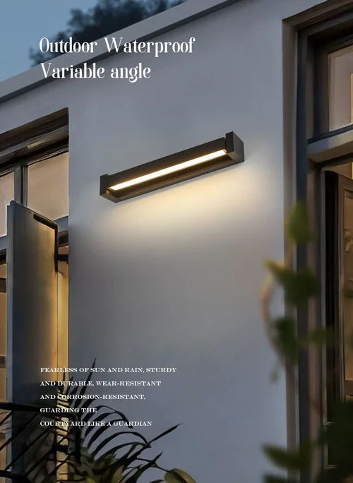 Adjustable angle outdoor waterproof outdoor wall lamp garden wiring wall lamp simple and high-end aluminum wall lamp