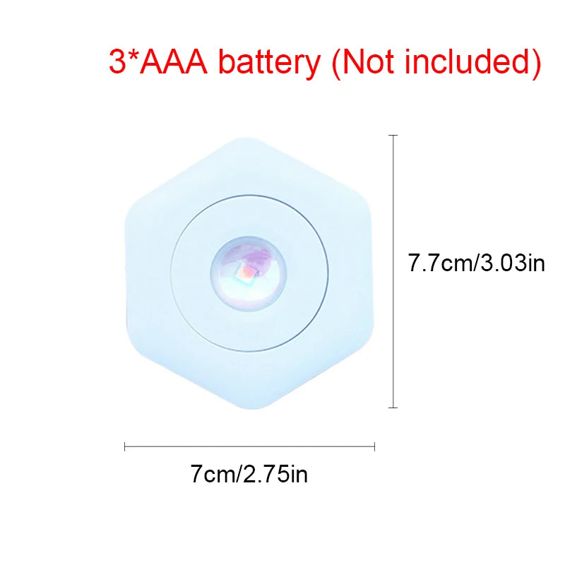 Creative Hexagonal Cat Eye Under Cabinet Light Sunset Red Projection Sunset Lamp Battery Powered Touch LED Decorative lights