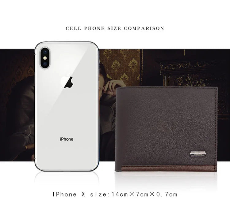 Men Wallets New Short High Quality Coin Pocket Bag Brand Men's Wallet Simple Credit Card Holder Photo Holder Men's Money Clip