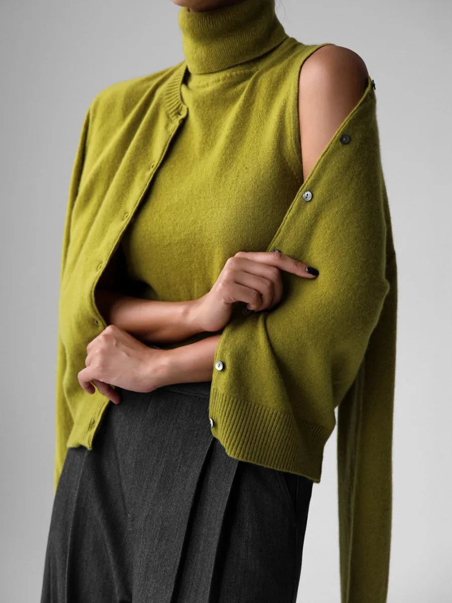 White Turtleneck Knitted Sleeveless Sweater For Women Elegant Knit Warm Tank Tops Sweaters Autumn Clothing Brown Blue Gray Red