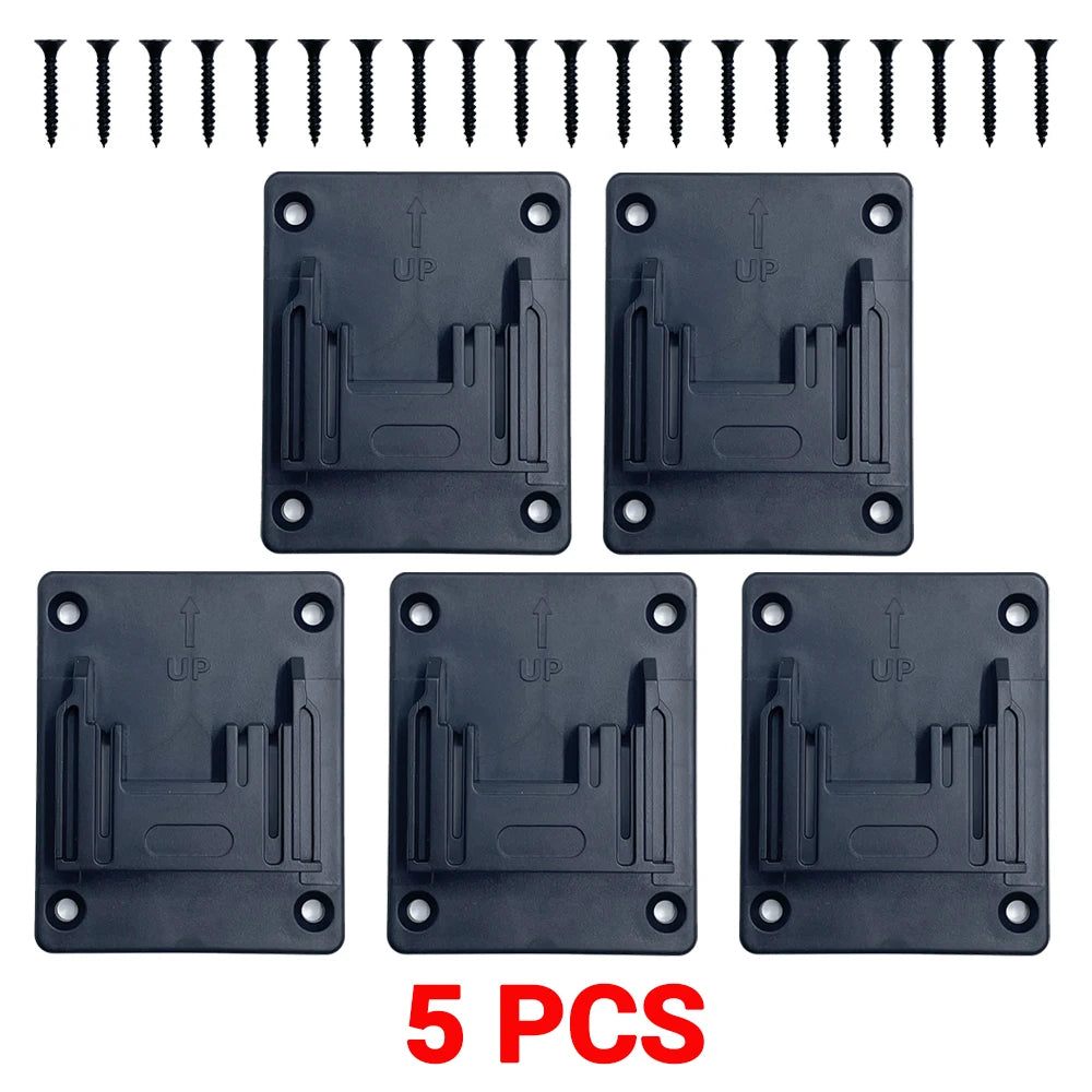 5PCS Battery Holder for Makita 18V Li-ion Battery Tools Machine Holder Storage Rack Wall Mount for BL1860 BL1850(No Battery)