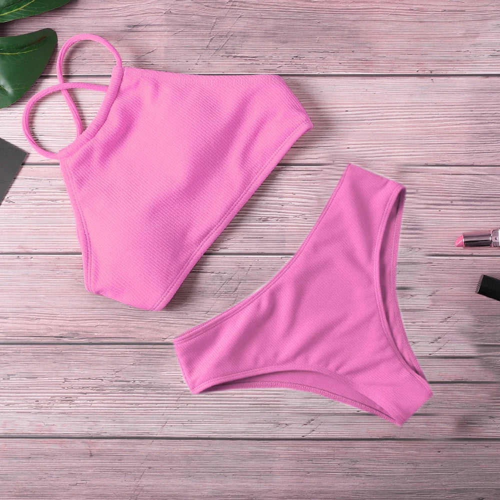 Bikini 2023 Sexy Women's Swimsuit Women's Ribbed Bikini Set Push Up Women's Swimsuit Brazil Swimsuit Beach Suit