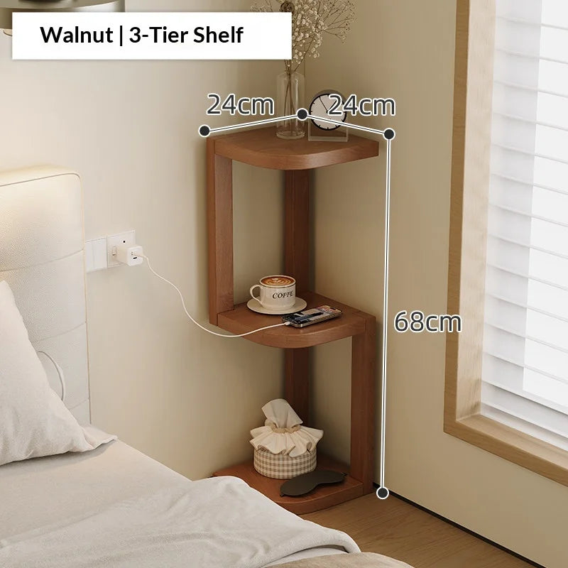 Modern Minimalist Wooden Nightstand Bedside Table 2 Drawer Storage Night Stand Bedroom Furniture Nightstands Bedroom Wood