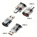 4Pcs USB to USB C Adapter USB Type C Female to USB Adapter, Type-C Male to USB-A Female Adapter 10Gbps  OTG Fast Charging