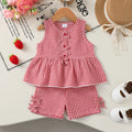 Baby Girl Checkered Top and Pants Set