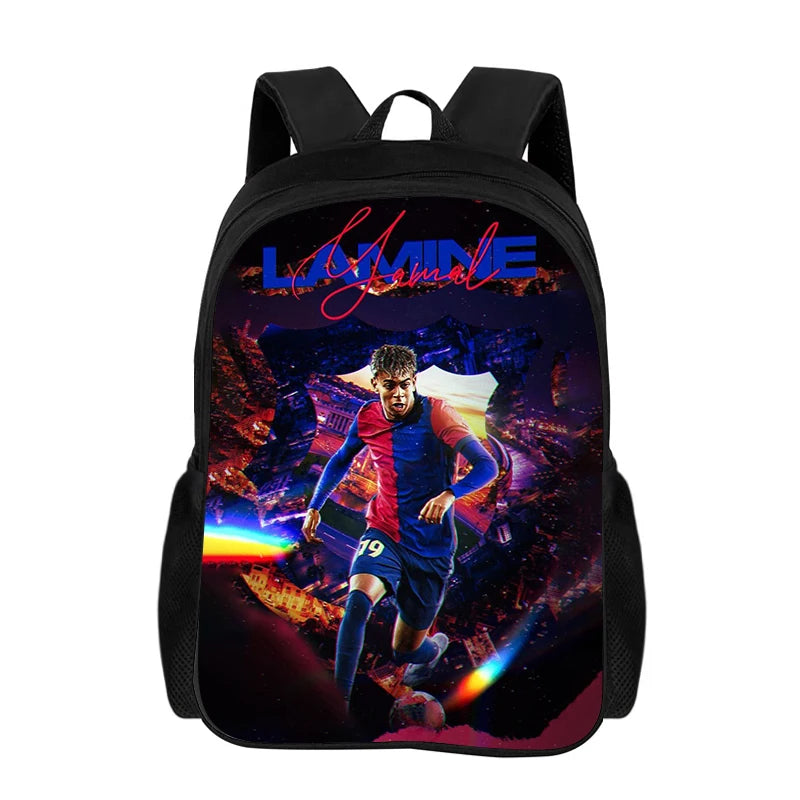 Backpack L-Lamin Yamal for Child Light Weight Child Knapsack Rucksack Best Gift Football Star School Large Capacity Backpack