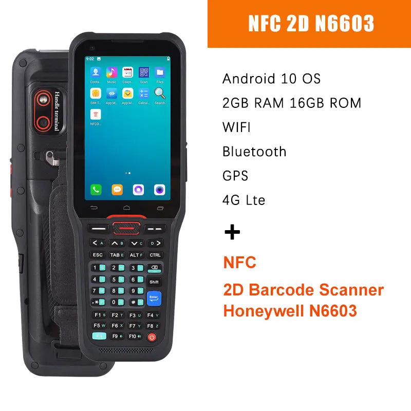 Android Rugged PDA Handheld Terminal 1D/2D QR Code Barcode Scanner NFC for Inventory Logistics Warehousing Data Collector