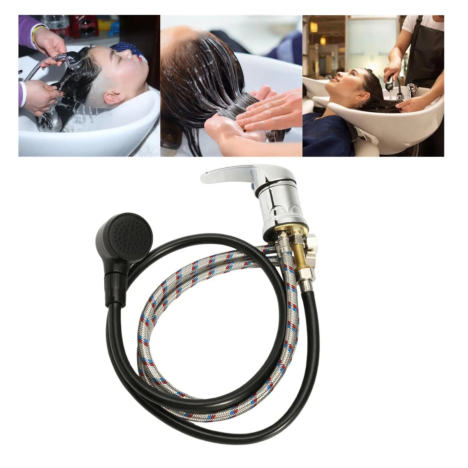 Shampoo Sprayer Handheld Hose Hot/Cold Water Mixer for Bathing Baby Pets