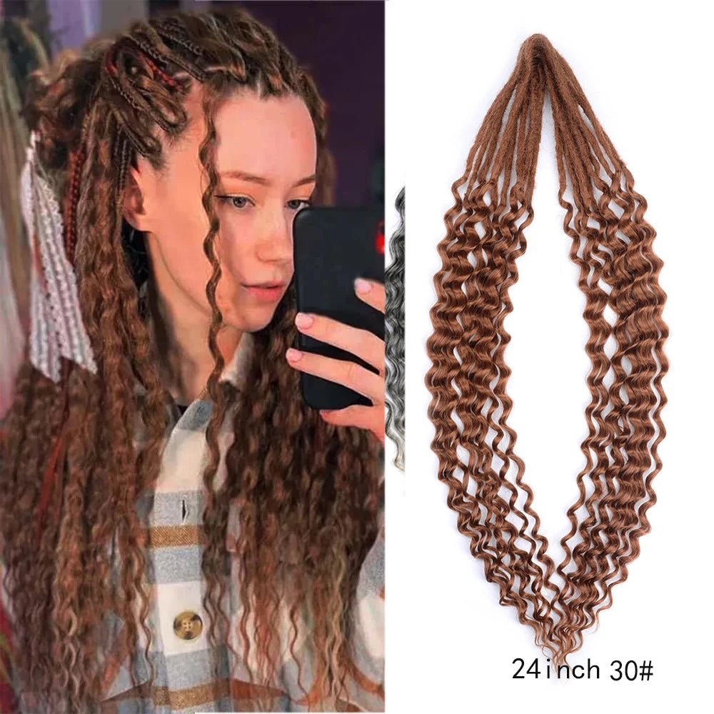 Dreadlock Extensions Handmade Crochet Hair Synthetic 24 36 Inches Dread Extension Crochet Braids For Women Dreadlocks Hair