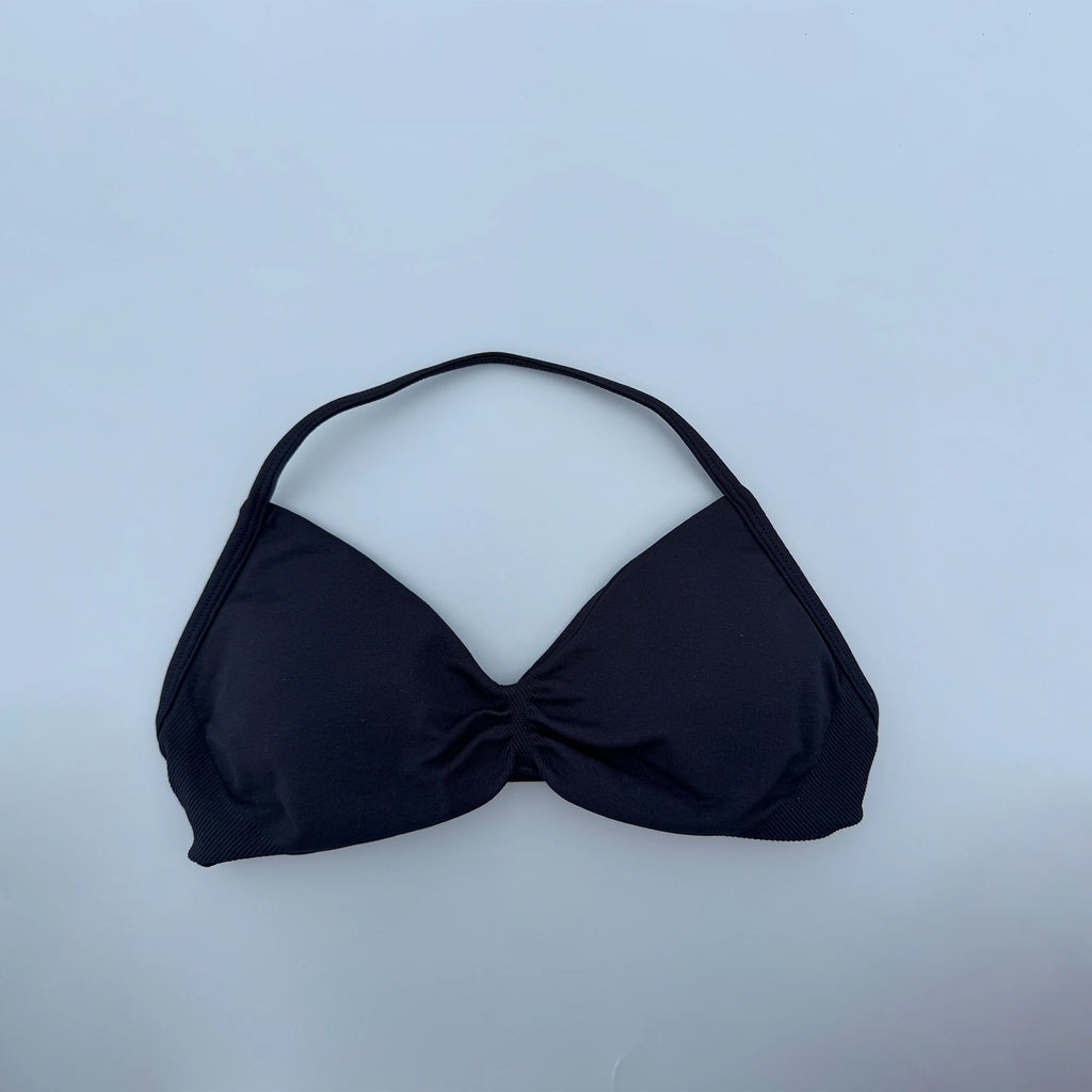 Sports Strappy Bra Yoga Underwear Women Gym Crop Top Running Exercise Backless Bra Support ActiveWear Fitness Workout Halter
