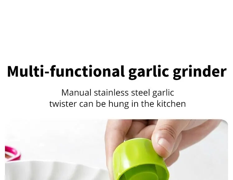1 Green Pack Mini Garlic Grinder Creative Garlic Press Kitchen Garlic Mash Manual Garlic Mashing Green Kitchen Gadgets
