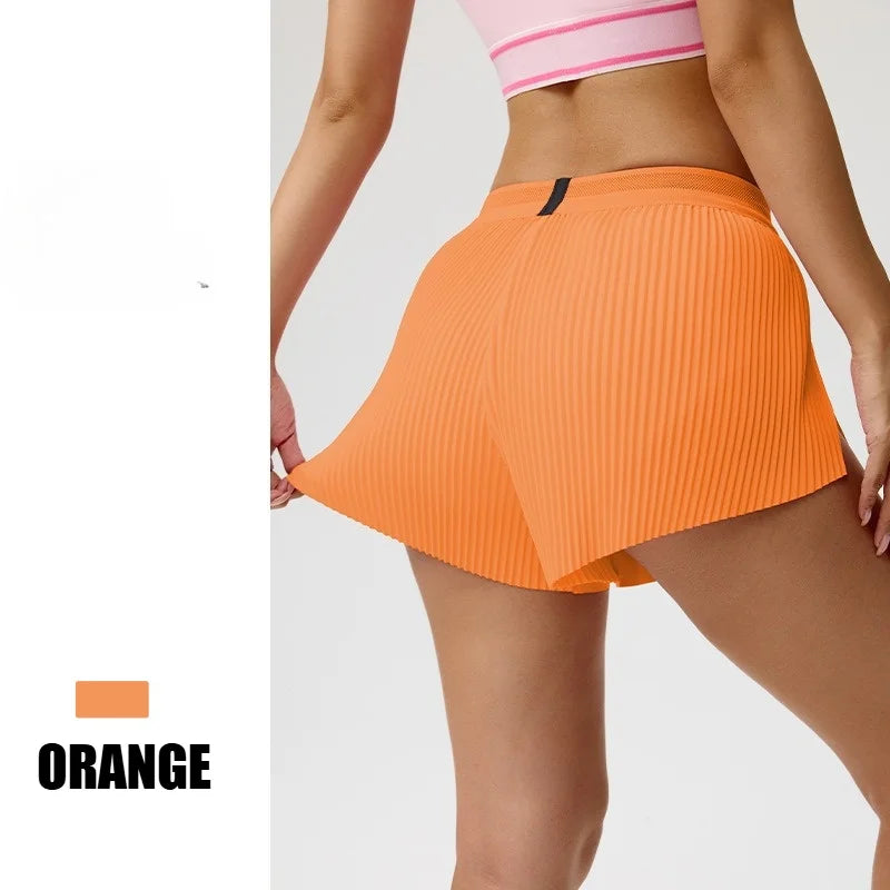 Breathable Fitness Shorts Women's Summer Cooling Tennis Yoga Pants Hidden Pocket Quick-drying Sports Fitness Shorts