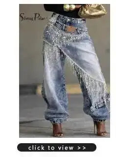 SHENGPALAE Women Denim Jumpsuit Spaghetti Strap Wide Leg Ripped Frayed Pocket Street Washed Autumn 2026 New 05E03276