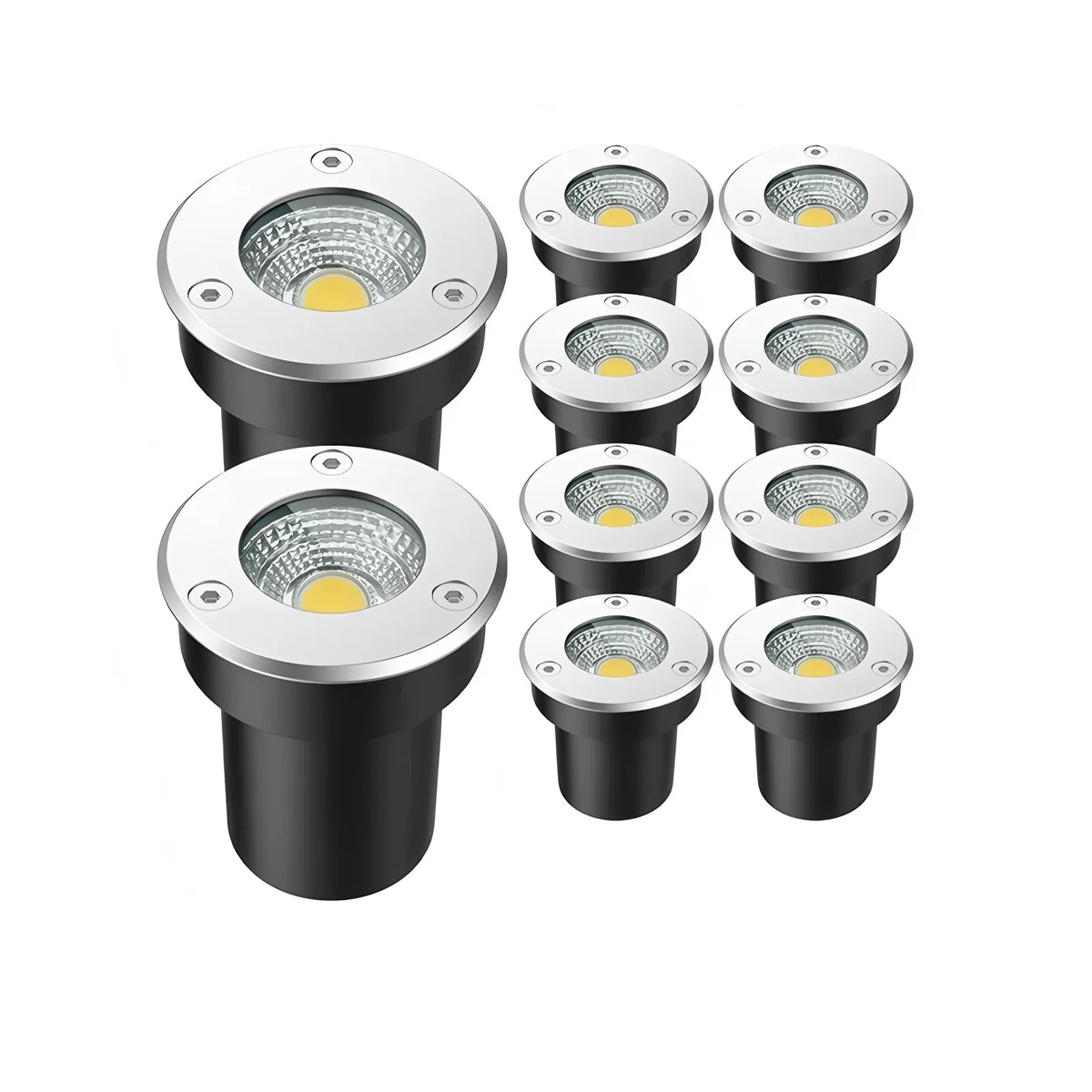 5W 10W 12W 15W Led Garden Underground LampsOutdoor IP67 Waterproof Buried Garden Path Spot Recessed Underground Light Warm White