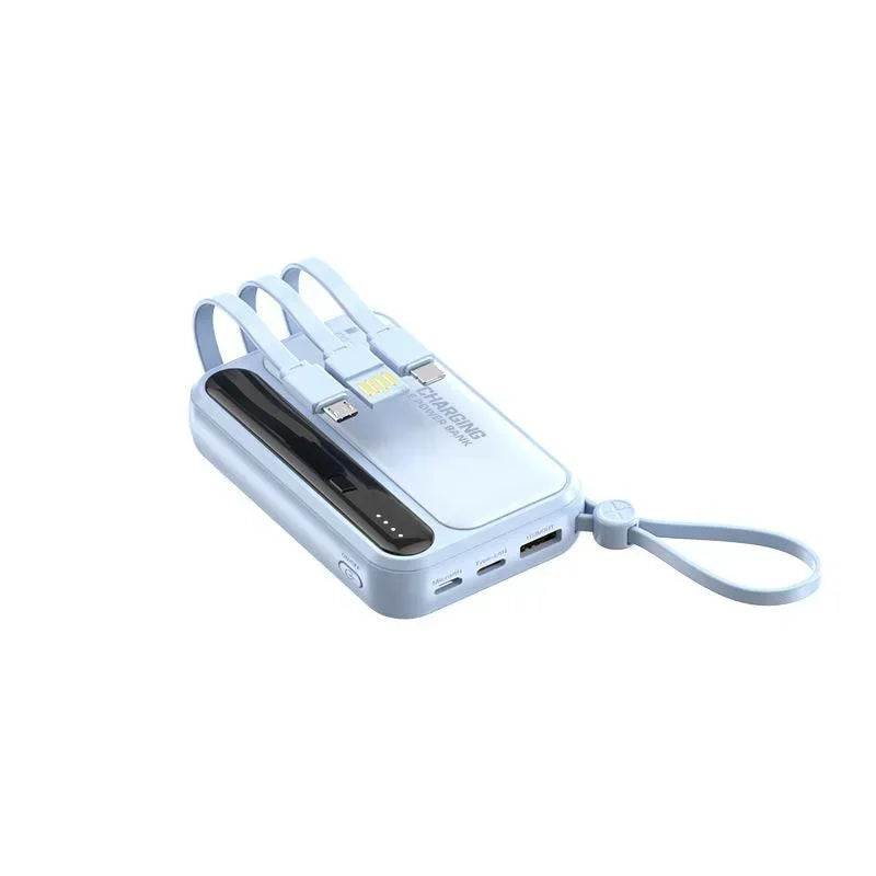50000mAh 120W Portable Power Bank Large Capacity 4 in1 Cable Intelligent Digital Display Light Fast Charging Mobile Power Supply