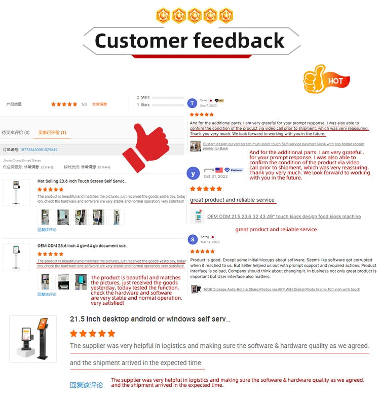 15.6Inch Desktop Self Service Kiosk Touch Screen Printer Scanner POS Holder Payment Kiosk Windows/Android for Shop Pharmacy