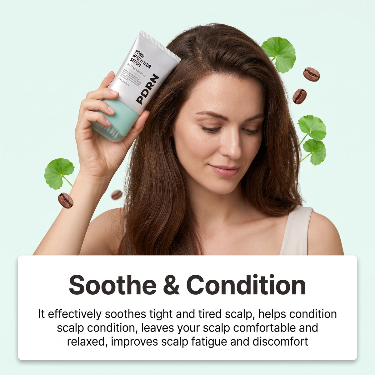 PDRN Scalp Serum With Brush Applicator,Strengthen Hair Follicle Root Hair Growth Serum, Scalp Treatment For Fuller Looking Hair