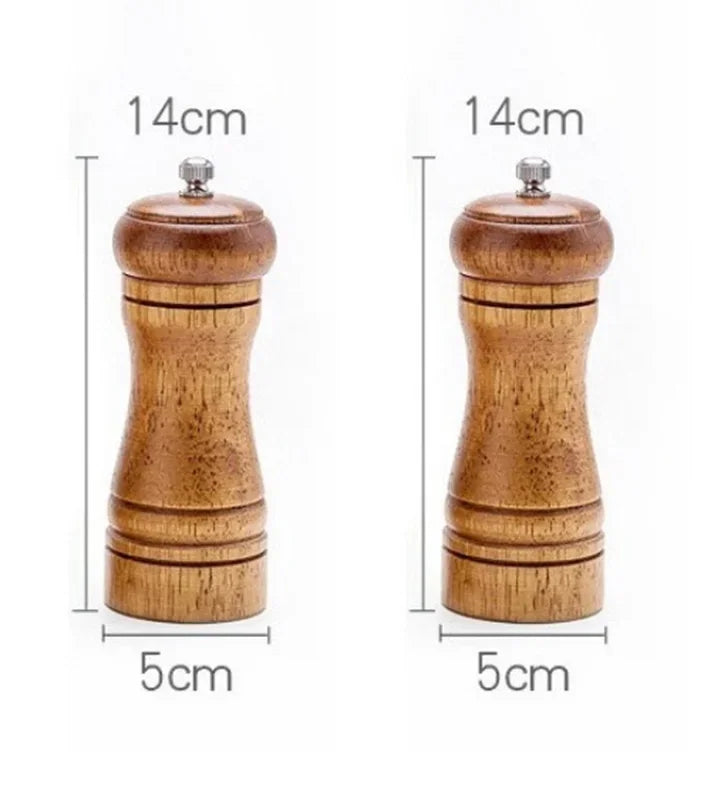 Wood Pepper Grinder,  Salt Mill Pepper Grinder, Salt Shakers with Adjustable Ceramic Rotor Wood Pepper Grinder for Your Kitchen