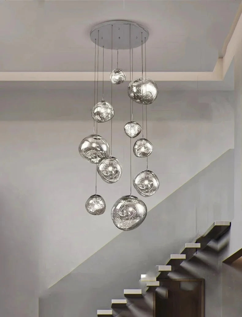 Modern Home Decor Led Ceiling Lamps Pendant Light Chandeliers hanging Light Fixture For Staircase Living Room Indoor Lighting