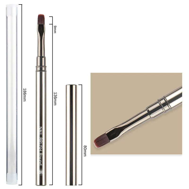 Nails Art Liner Brushes UV Gel Brush 6/9/12/15/18mm Nail Design Pen Elongated Lines Striping Painting Professional Manicure Tool