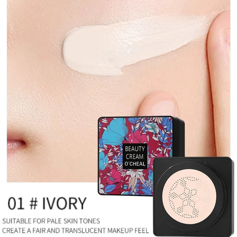 Mushroom Head BB Cream Foundation Cream Full Coverage Natural Nude Face Concealer Moisturizing Waterproof Long Lasting Makeup