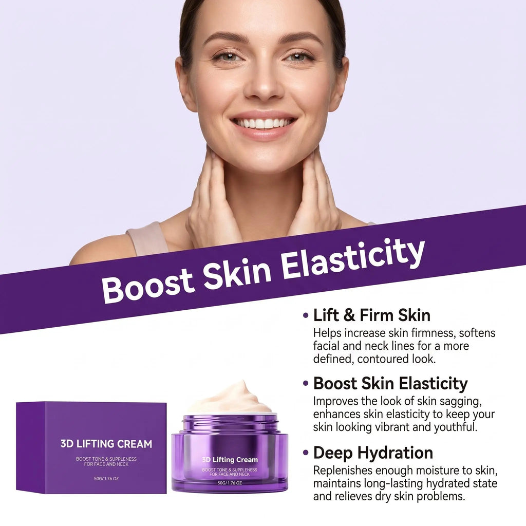 3D Lifting Cream Face Neck Anti-Aging Moisturizer Improve Wrinkles Hydrating Repair Korean Facial Treatment Probiotic Face Cream