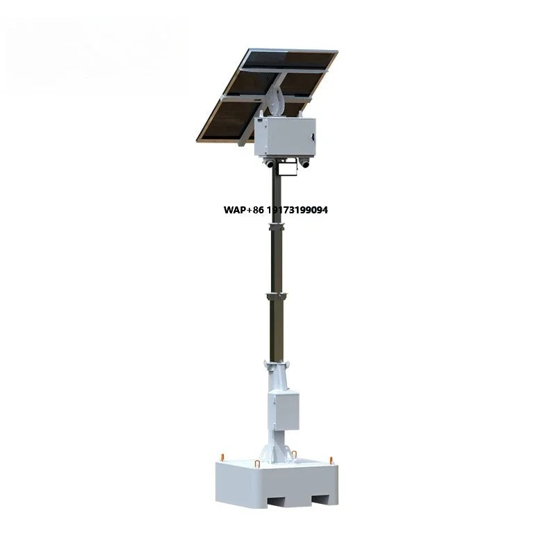 Factory Outdoor Solar Mobile CCTV Tower with Mono-Crystalline Solar Panel Waterproof Parking Security Surveillance