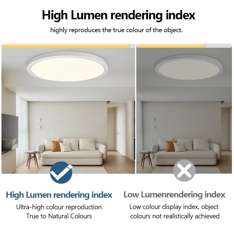 Led Ceiling Lights Large 20Inch Ultra-thin Remote Control APP Dimmable Smart Modern Lamp For Living Room Bedroom Home Decoration