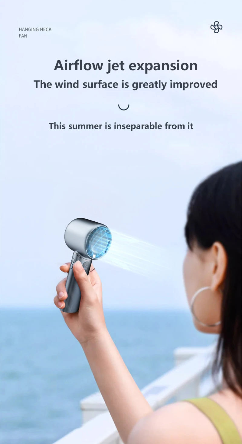 Electric Fan 8000mah Technology Display Wireless Portable Air Circulation Fan Desktop Air Cooling Diffuser Silent Fan Hot