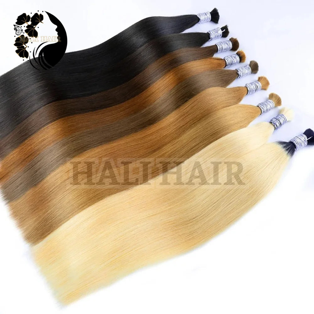 Virgin Remy Human Bulk Hair Extensions Super Double Drawn Vietnam Premium Quality with Raw Hair Hali Hair