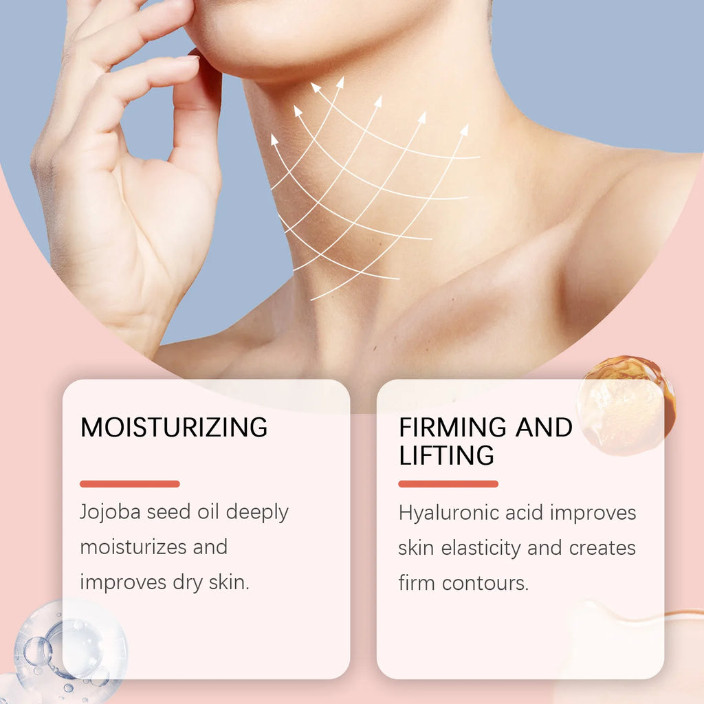 Retinol & Collagen Neck Cream Firming Moisturizing Anti Wrinkle Lifting Face Cream Stick Tightening Nourishing Neck Skin Care