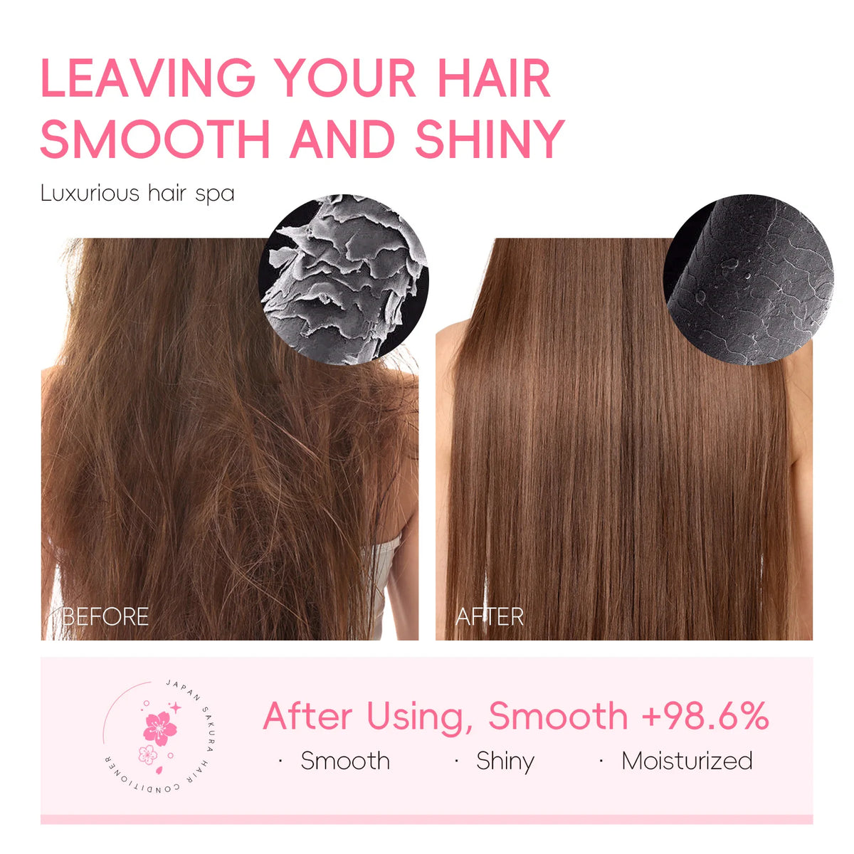 LAIKOU Japan Sakura Shampoo/Conditioner Repair Damaged Hair Moisturizing Nourishing Oil Control Hair Cleansing Care