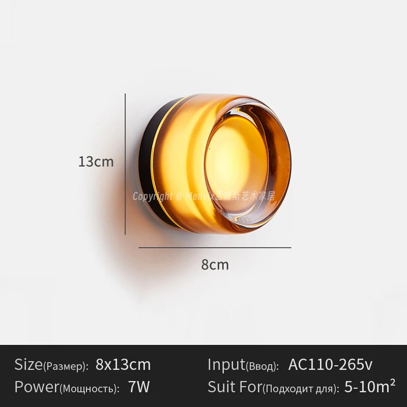 Postmodern Light Luxury Wall Lamp Nordic Minimalist Bedroom Living Room Creative Hallway Foyer Bedside Homestay Ceiling Light