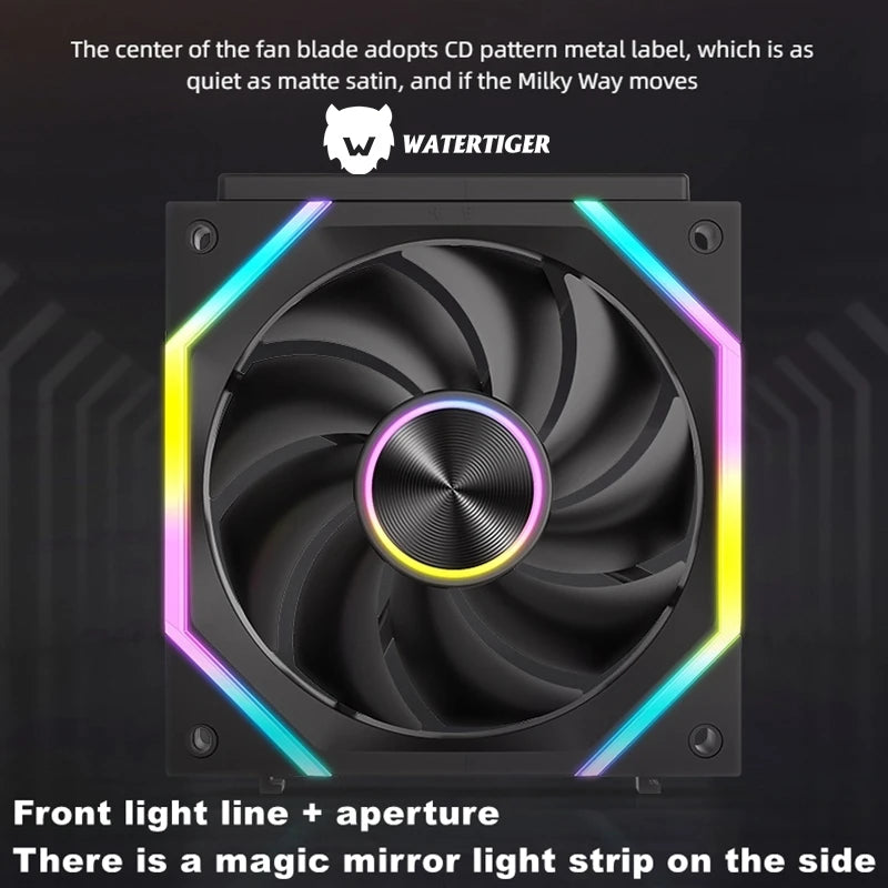 Guangchi V2 building block fan, 120mm case fan,12025 water-cooled fan, 5V ARGB light-emitting fan, convenient for combination.