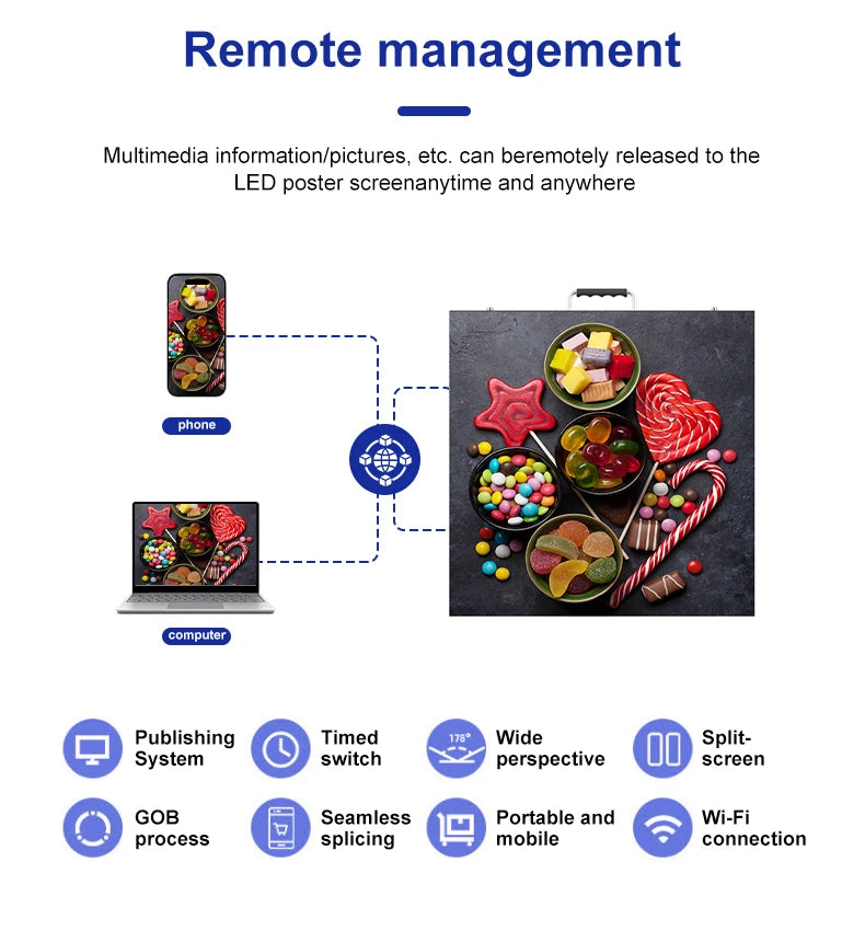 500x500mm Indoor Outdoor LED Screen Stage Background Led Video Wall P2.6 P2.9 P3.91 Seamless Splicing Rental LED Display Screen