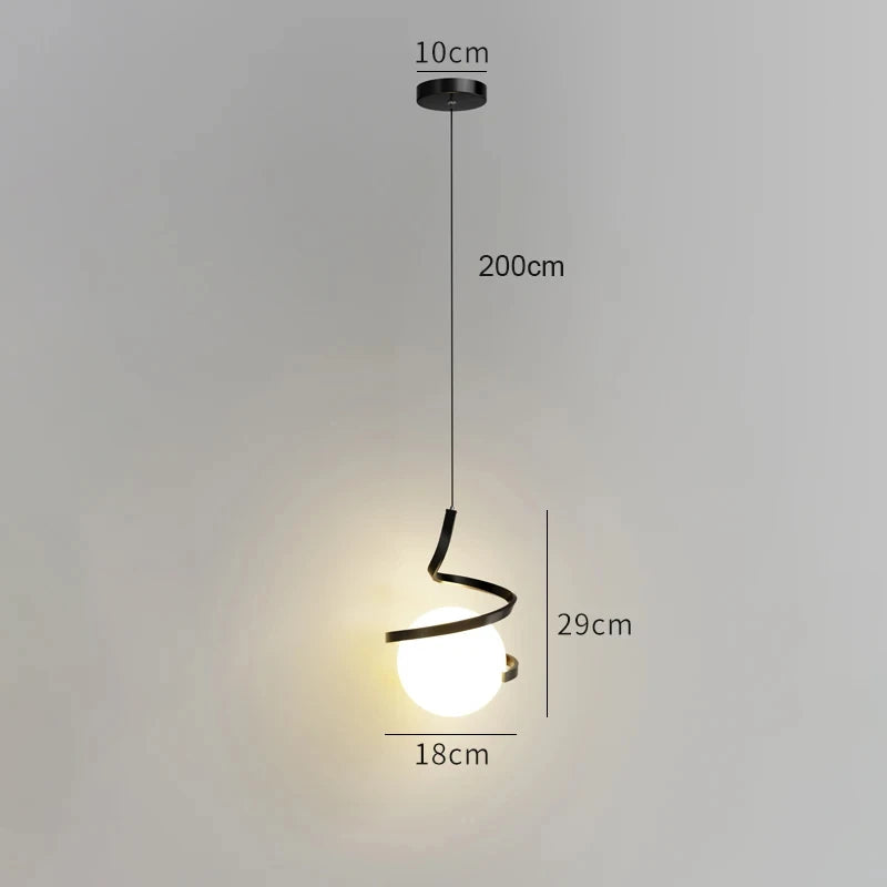 Modern LED Pendant Lights Indoor Lighting Glass Hanging Lamp For Home Dining Tables Bedside Kitchen Living Room Decoration Light