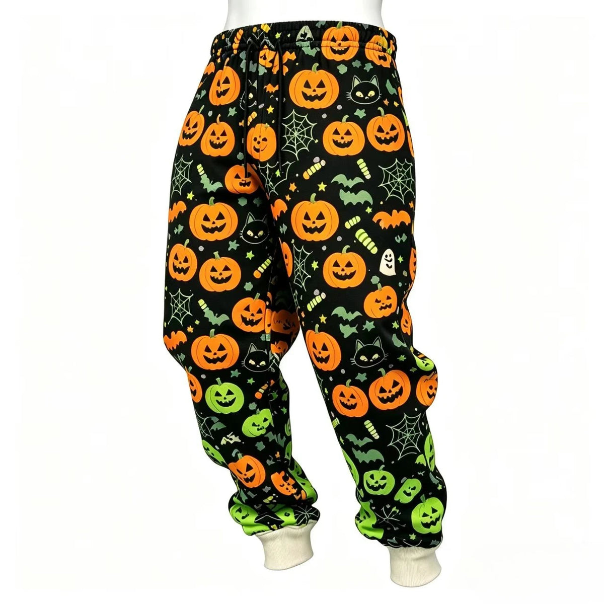 Halloween  new men's printed sweatpants, teens joggers, comfortable loose fit drawstring pants, unisex fashionable casual pants