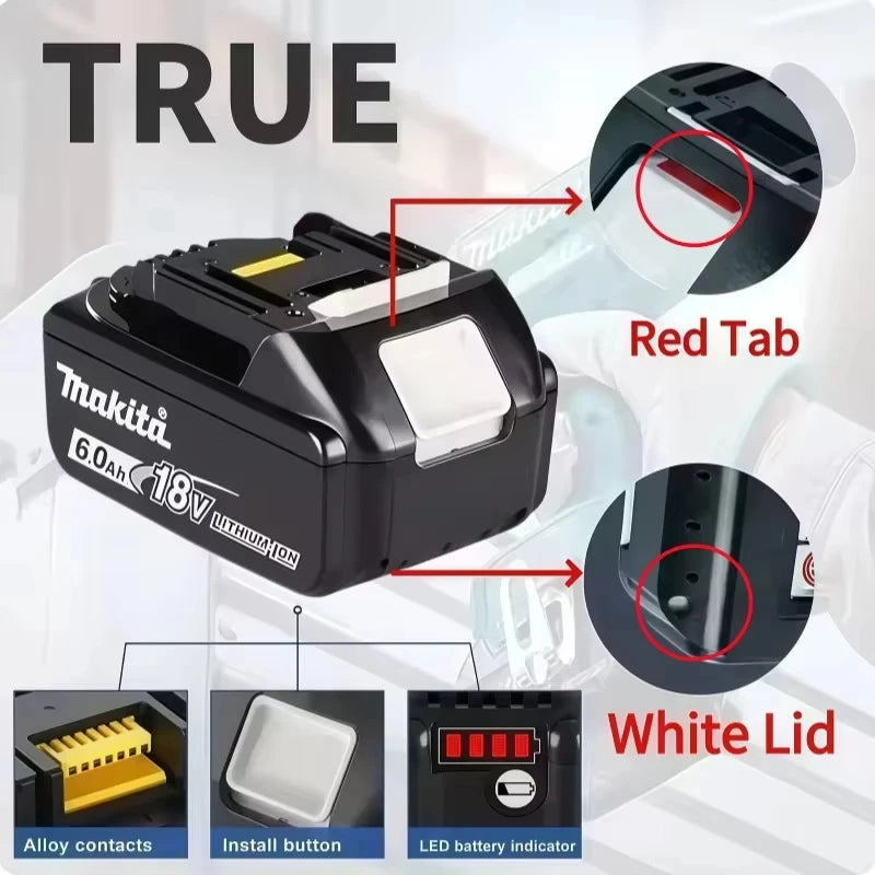 2026 Authentic Makita 9000mAh battery, hot selling 18v tools battery, replaceable DHR202 DJV182 DDF487 DTW700 DGA404 DTD173