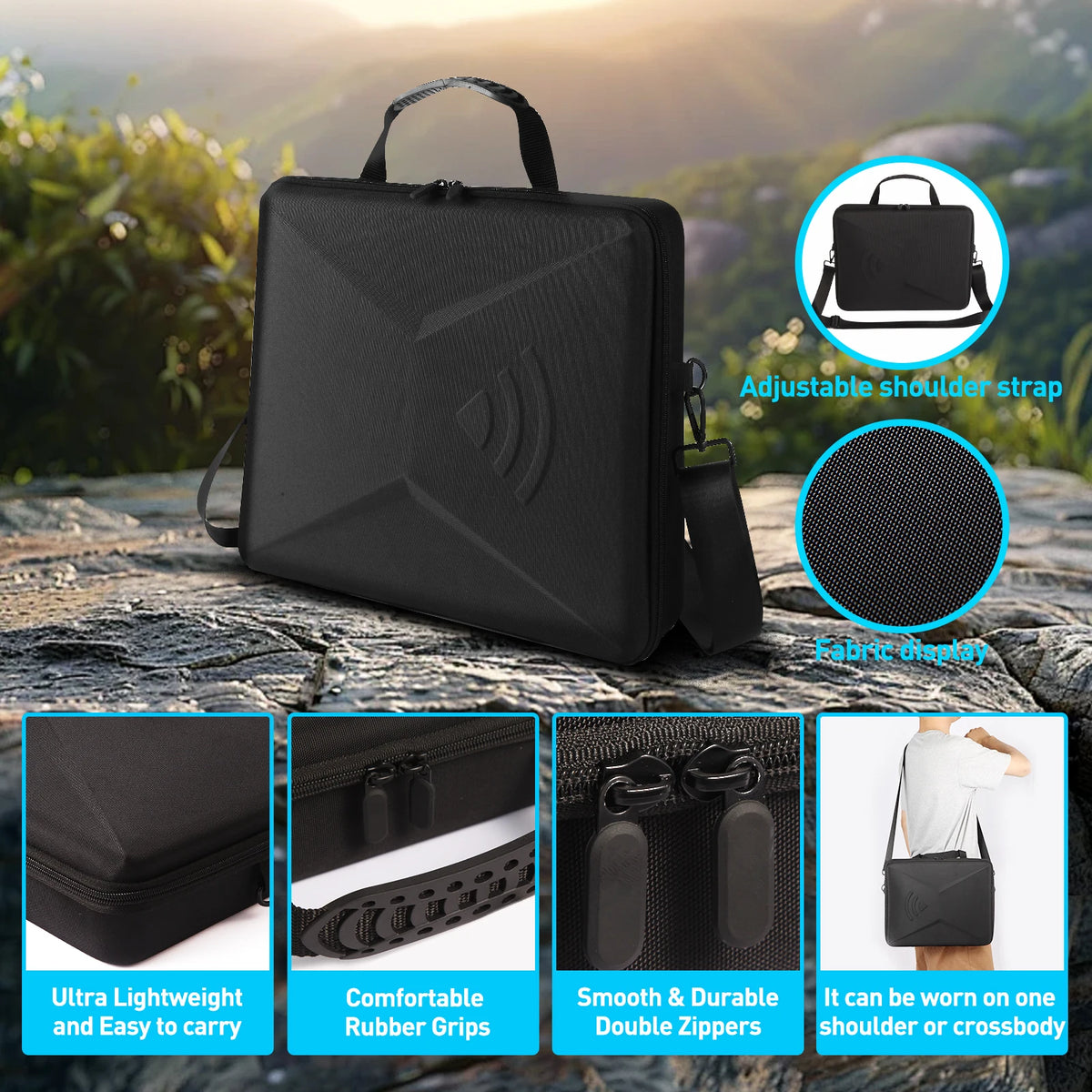 Starlink Mini Kit Hard Protective Carrying Case Waterproof Luggage Storage Bag Protective Bag Scratch-Resistant Travel Case