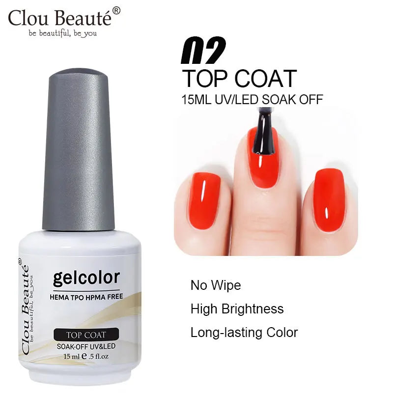 Clou Beaute HEMA TPO FREE Caramel Brown Wine Red Coffee Gel Nail Polish High Pigment Autumn Nail Art Full Coverage UV Varnish