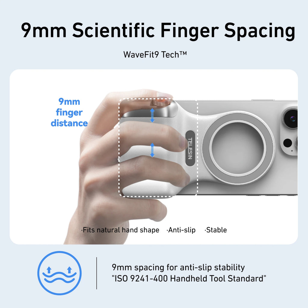 TELESIN Phone Camera Shoot Hand Grip Magnetic Smart Phone Holder Shooting Aid Remote Control Handle For Iphone Android Phone