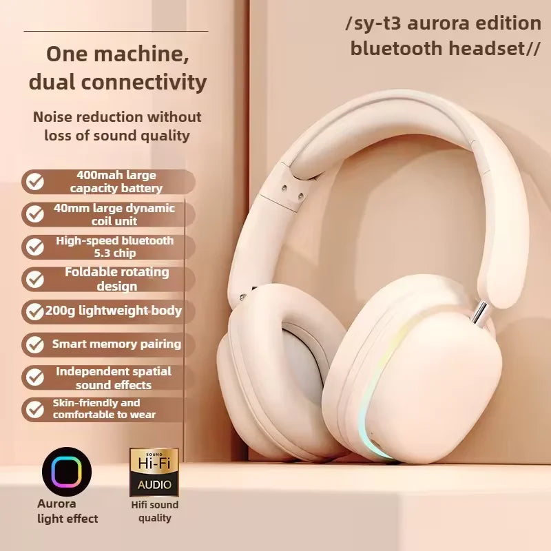 Original Bluetooth Headphone Headset SY-T3 High Quality Noise Reduction Wireless Microphone Wired Earphone Gamers Headphones