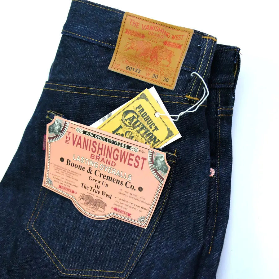 FREEWHEELERS 601XX 1951, five bags of 14oz indigo vintage jeans