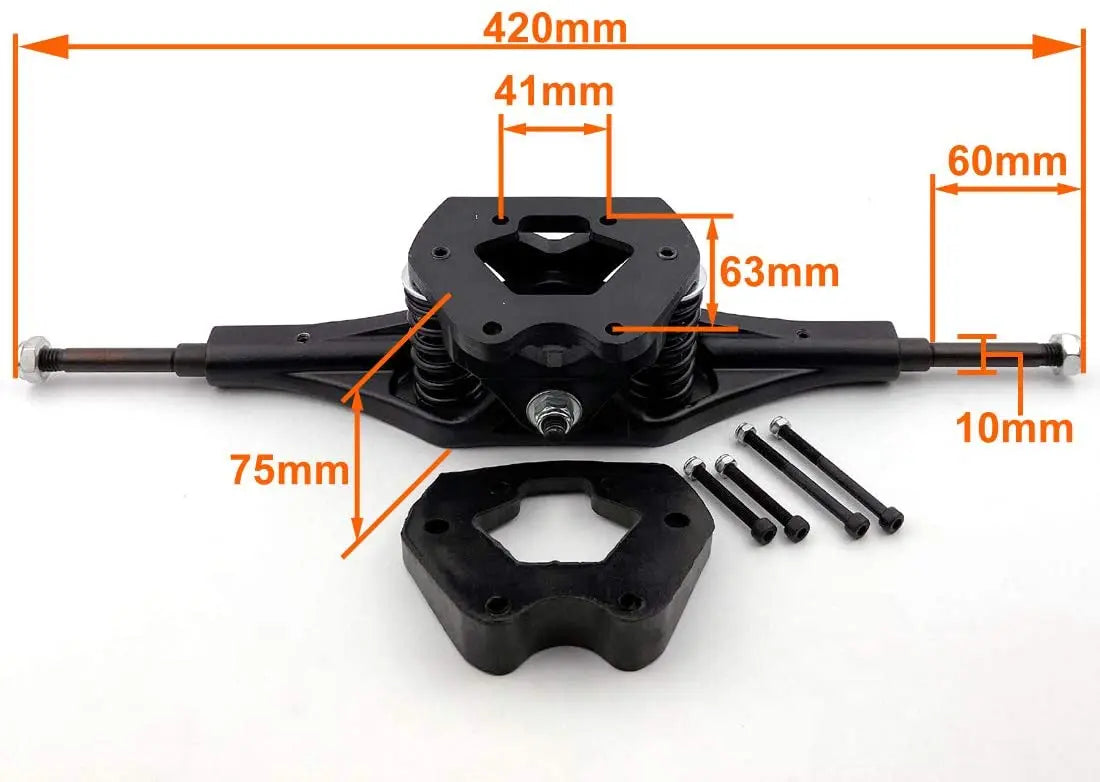 Off Road Electric Skateboard Truck Mountain Longboard 11 inch Truck Wheels Combo kiteboarding Truck Inflatable rubber tire wheel