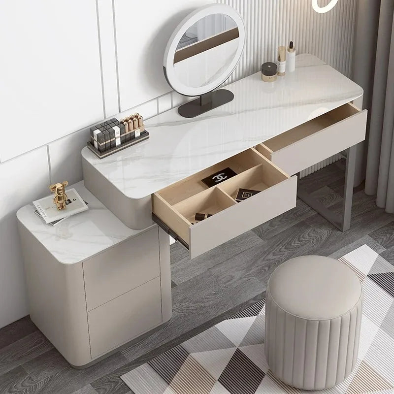 Modern Vanity Table with Mirror & Storage