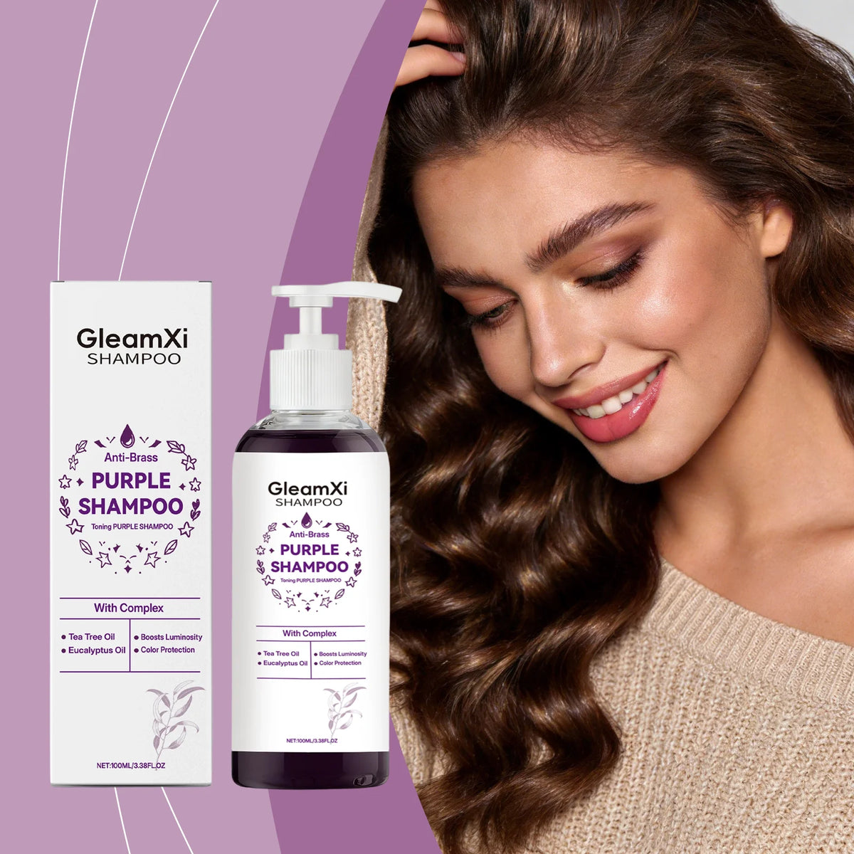 Purple Smooth Shampoo - Gently cleanses, adds volume, refreshes, moisturizes, and leaves hair shiny and nourished