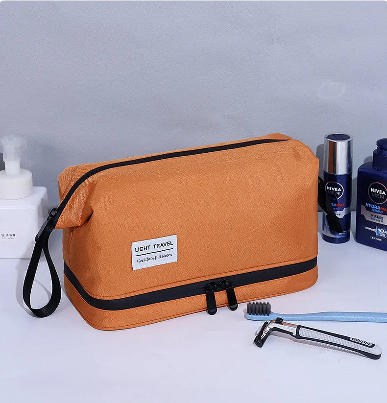 Dry and Wet Separation Men's Toiletry Bag Business Trip Portable Cosmetics Storage Bag High Value Cosmetic Bag