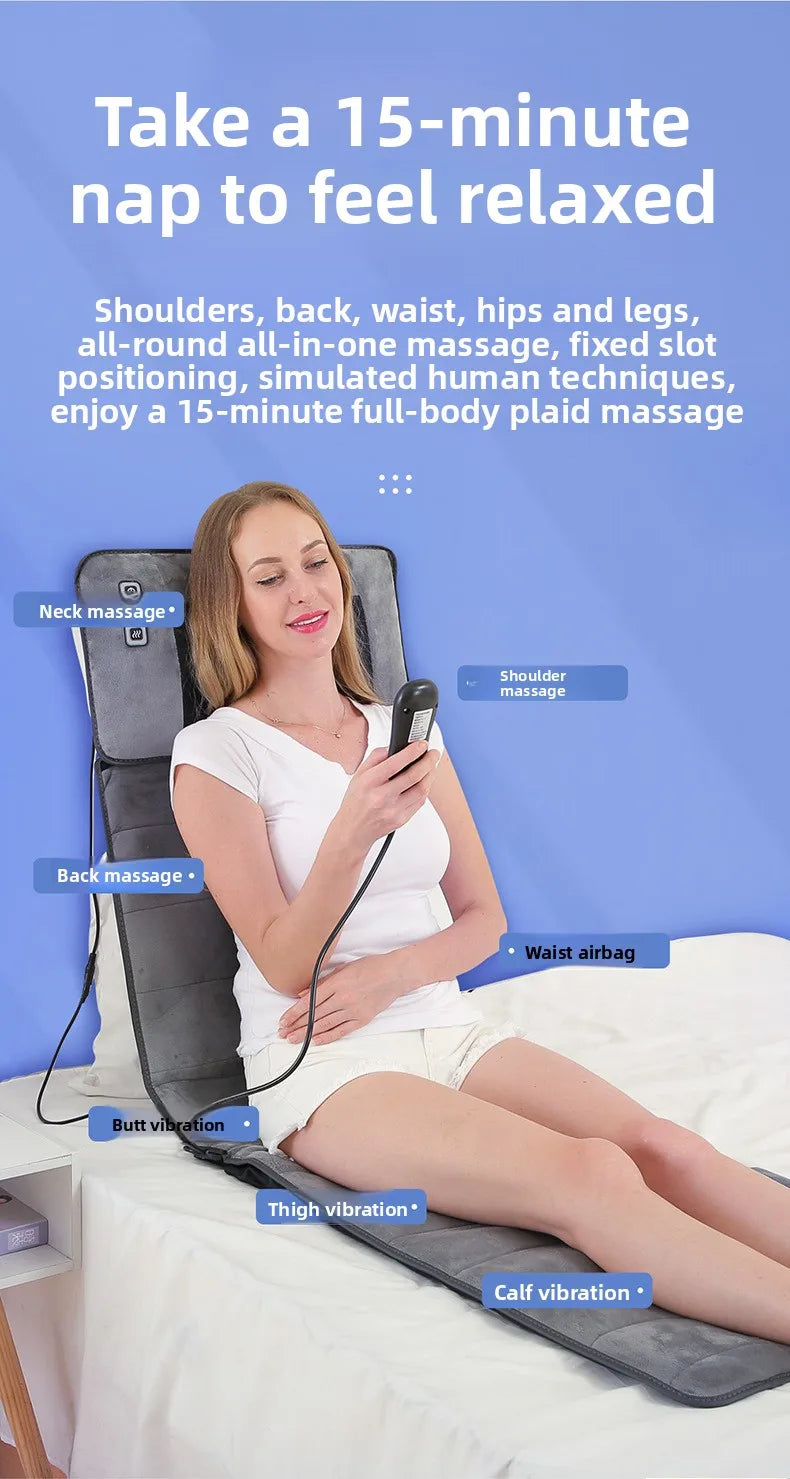 Full Body Massage Mattress Kneading Heat Waist Massage Drop Shipping Ready Home Use Blanket Neck Shoulder Waist Back Massage