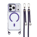 Crossbody Strap For Magsafe Clear Corners Lanyard Phone Case For iPhone 16 17 18 Pro Max Air 14 15 Plus 13 12 Anti-Shock Cover